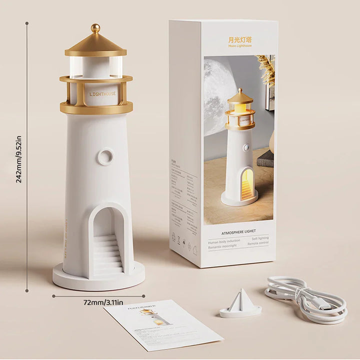 Lighthouse Ambientebeleuchtung Karnzuetooth Musik dimmbar Projektion | Karnz