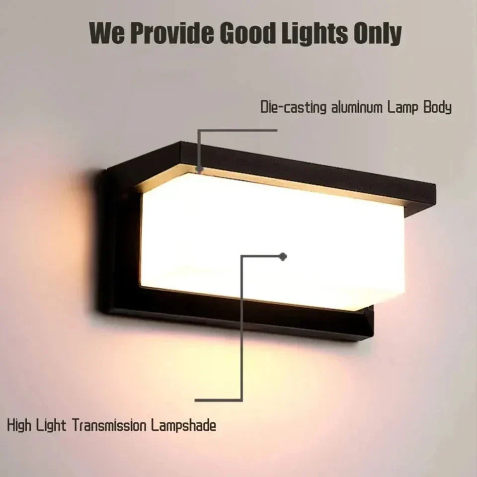 Karnz | LED-Wandleuchte mit Radar-Bewegungsmelder – 16W wasserdichtes Licht für den Innen- und Außenbereich, kaltes und warmes Weißes Licht, AC85-265V