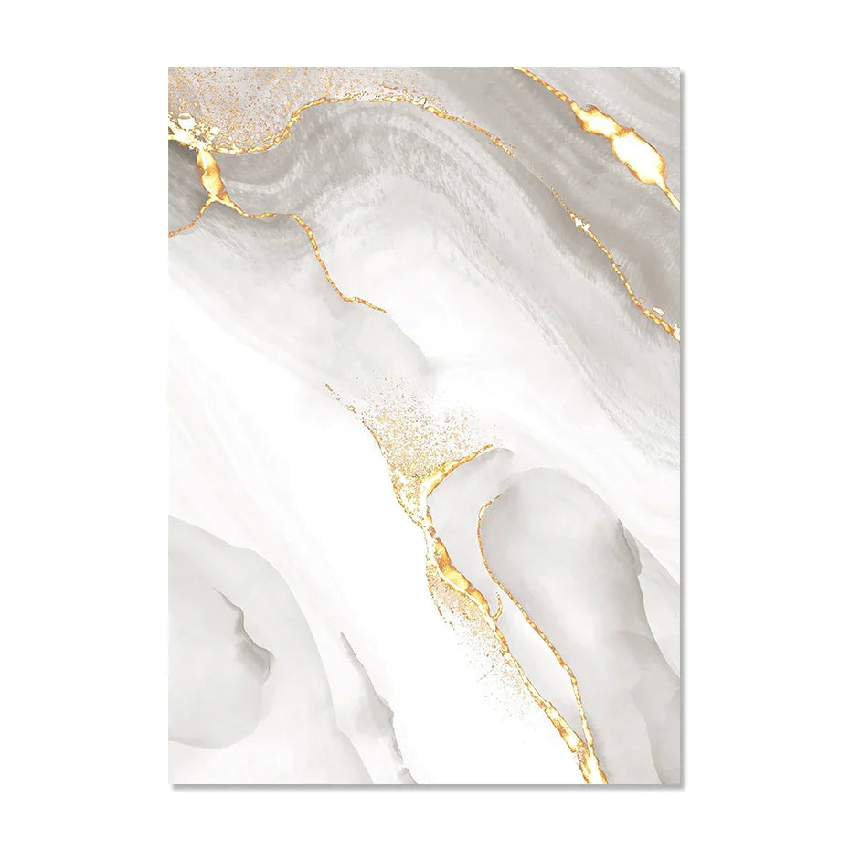 Leichte Luxus Gold Grau Marmor Druck Wandkunst Feine Kunst Leinwanddrucke Poster Abstrakte Minimalistische Bilder Für Moderne Wohnzimmerdekoration | Karnz