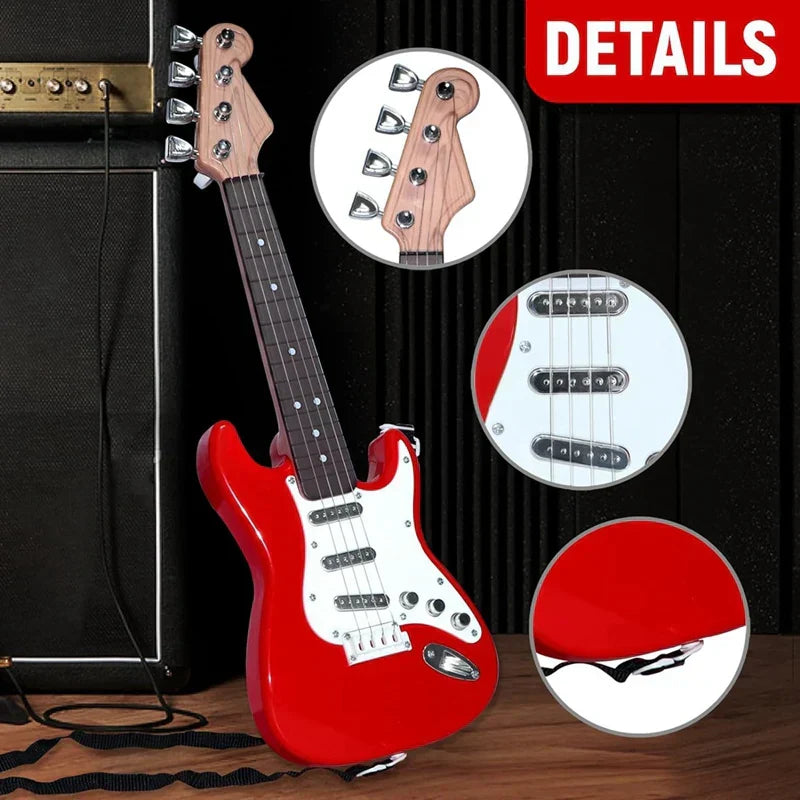 4-Saiten E-Gitarre Spielzeug für Kinder - Tragbares Musikinstrument, Perfektes Geschenk für junge Musiker