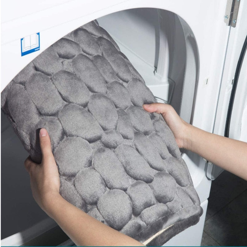 Prägierte rutschfeste Badematte mit Memory Foam Komfort | Karnz
