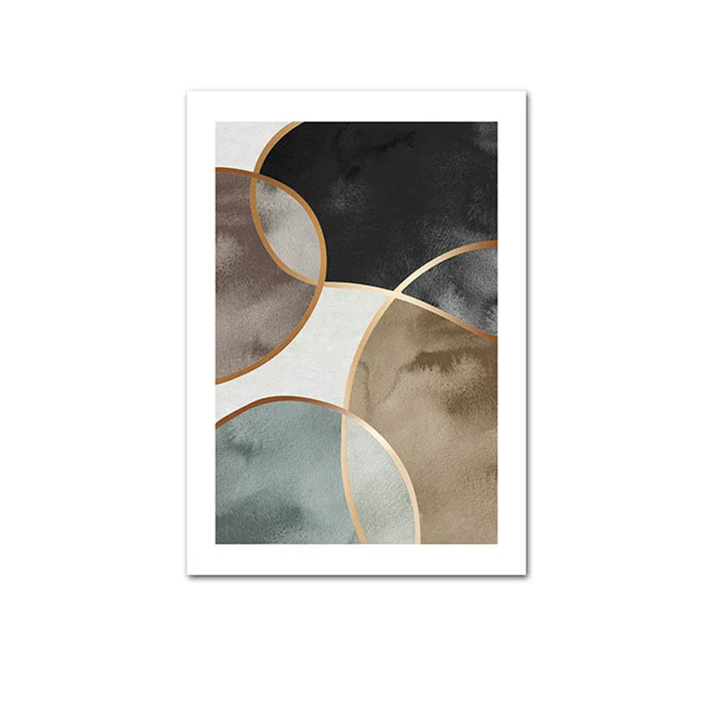 Skandinavische Minimalistische Geometrische Dunkle Neutrale Farben Wandkunst Fine Art Leinwanddrucken Moderne Abstrakte Bilder Für Wohnzimmer Wohnkultur | Karnz