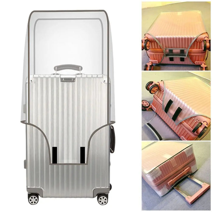 Karnz | ClearGuard Suitcase Cover Transparent | Waterproof & Dustproof | Luggage Protection for 16–30 inch Trolleys | Reusable & Tear-resistant