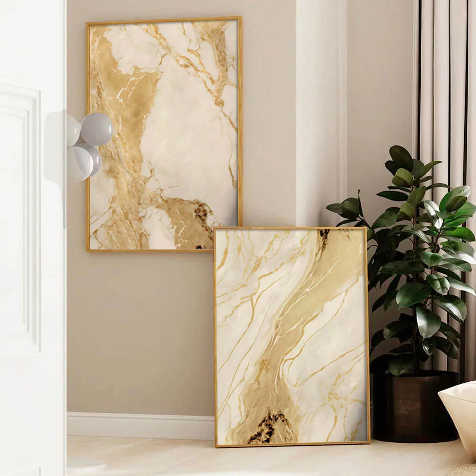 Moderne abstrakte schwarze beige goldene flüssige Marmorprint-Wandkunst Fine Art Leinwanddrucke Bilder für Wohnzimmer Schlafzimmer Kunst Dekor | Karnz