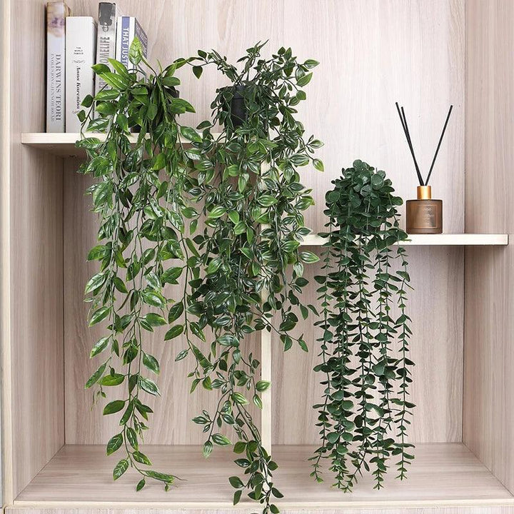 Karnz | VerduraLine Künstliche Pflanze Hängend | Immergrün & Wartungsfrei | 90 cm Dekoration | Frisches Natürliches Design