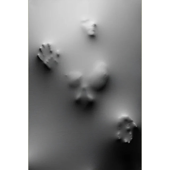 Moderne Kunst Abstrakte Gespenstische Figuren In Der Wand Leinwanddrucke Schwarz Weiß Wandkunst Poster Bilder Für Wohnzimmer Schlafzimmer Kunst Dekor | Karnz