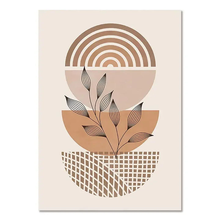 Minimalistische Terrakotta Sonnen abstrakte Wandkunst Fine Art Leinwanddrucke moderne Bilder für Wohnzimmer Schlafzimmer Galerie Wandkunst Dekor | Karnz