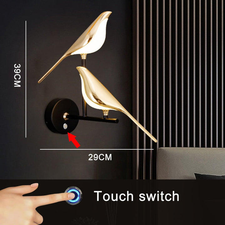 Karnz | Moderne nordische Wandvogel Lampe