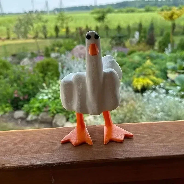 Mittelfinger Harz Ente Deko | Karnz