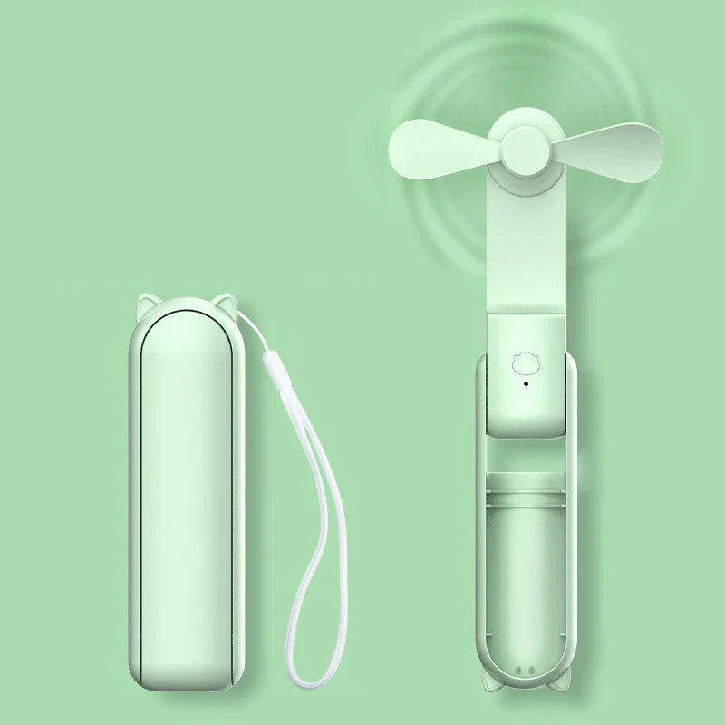 Faltbarer Mini-Handventilator mit Powerbank und Armband – FrisMee 2-in-1 | Karnz