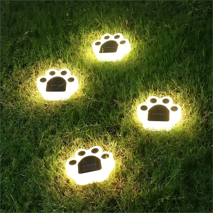 Glowing Paw LED Solar-Wegbeleuchtung für den Außenbereich | Karnz