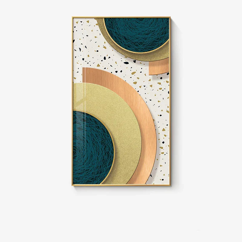 Modern abstrakte geometrische Kreise Wandkunst Fine Art Leinwanddrucke Bilder für luxuriösen Wohnbereich Esszimmer Hotel Schlafzimmer Home Office Kunst Dekor | Karnz