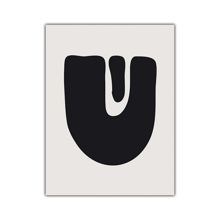 Minimalistische abstrakte primitive Symbole Wandkunst Fine Art Leinwanddrucke Schwarz Weiß Bilder für moderne Wohnung Wohnzimmer Dekor | Karnz