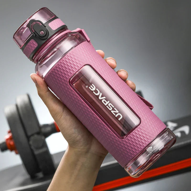 UZSPACE Sport Wasserflaschen, BPA-frei, tragbar, schlagfest, auslaufsicher, große Kapazität, Fitness-Wasserkanne, Tritan-Kunststoff Trinkflasche