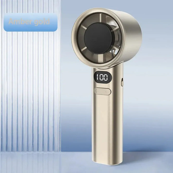 Tragbarer Mini bladeless Handventilator – USB wiederaufladbarer tragbarer persönlicher Ventilator mit 120-Geschwindigkeit Hochgeschwindigkeitsluftstrom, elektrischer Kühventilator | Karnz
