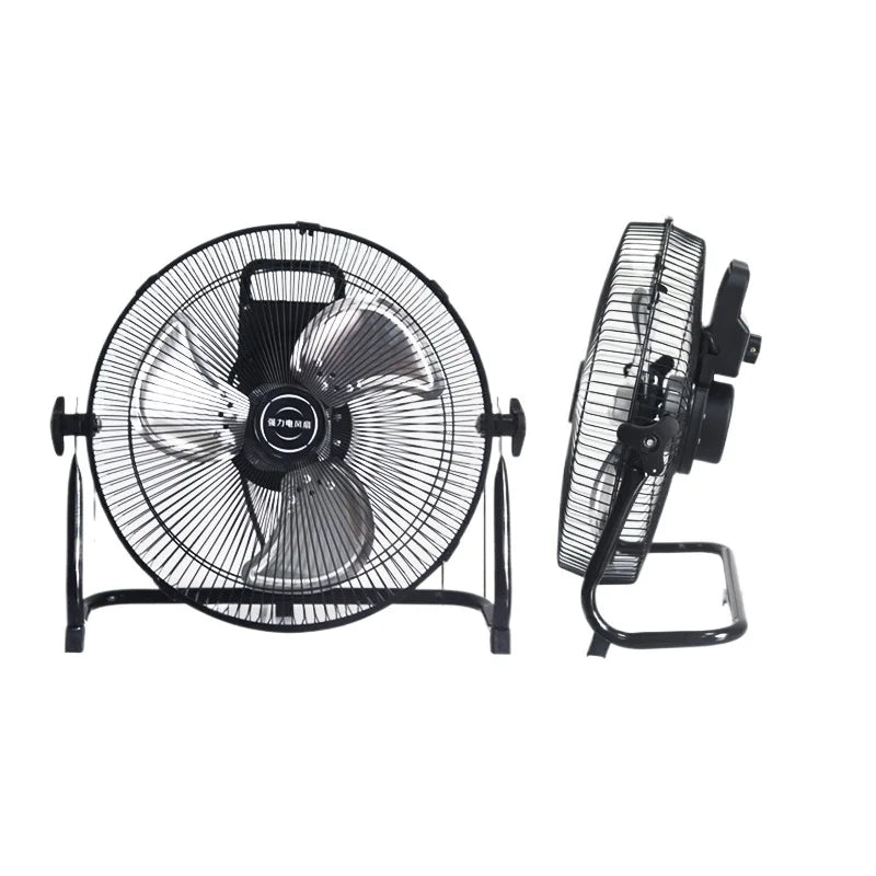Industrieller Bodenventilator – 8-Gang 130° oszillierender Werkstattlüfter, leiser 45dB Turbo-Motor mit Überhitzungsschutz | Karnz