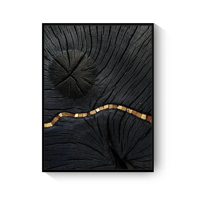 Naturale abstrakte Holzbaumringe Wandkunst Fine Art Leinwanddrucke Bilder für Wohnzimmer, Esszimmer, Homeoffice Kunstdekor