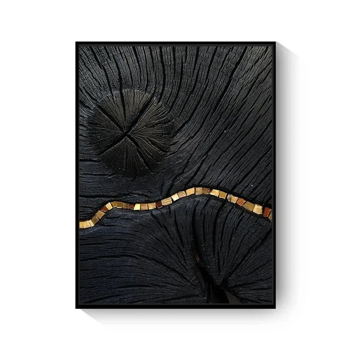 Naturale abstrakte Holzbaumringe Wandkunst Fine Art Leinwanddrucke Bilder für Wohnzimmer, Esszimmer, Homeoffice Kunstdekor