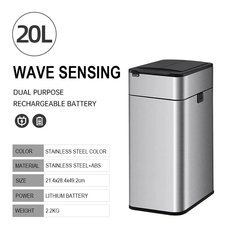 Karnz | Smart Edelstahl Automatischer Sensor Mülleimer