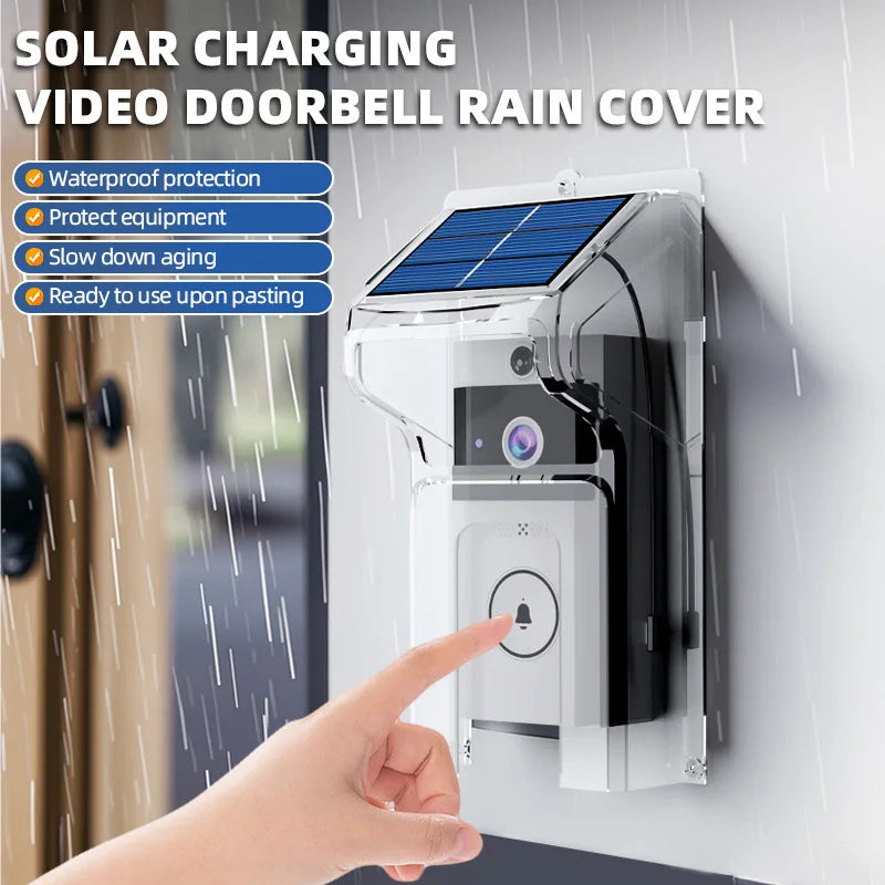 Karnz | SecuraSun DoorCam Kabellose HD-Video-Türklingel mit Solar-Ladung & WLAN | IP65 Wasserdicht