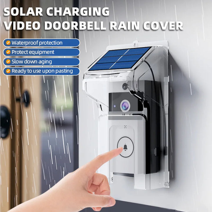Karnz | SecuraSun DoorCam Kabellose HD-Video-Türklingel mit Solar-Ladung & WLAN | IP65 Wasserdicht