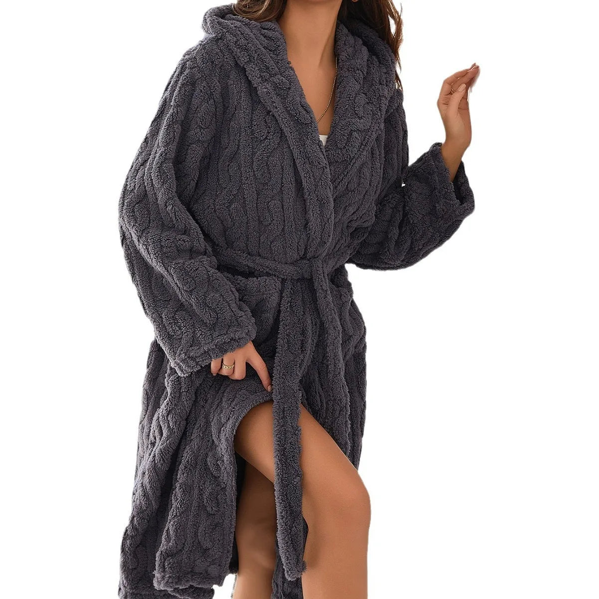 CozyHood – Bademantel mit Kapuze aus Korallenfleece