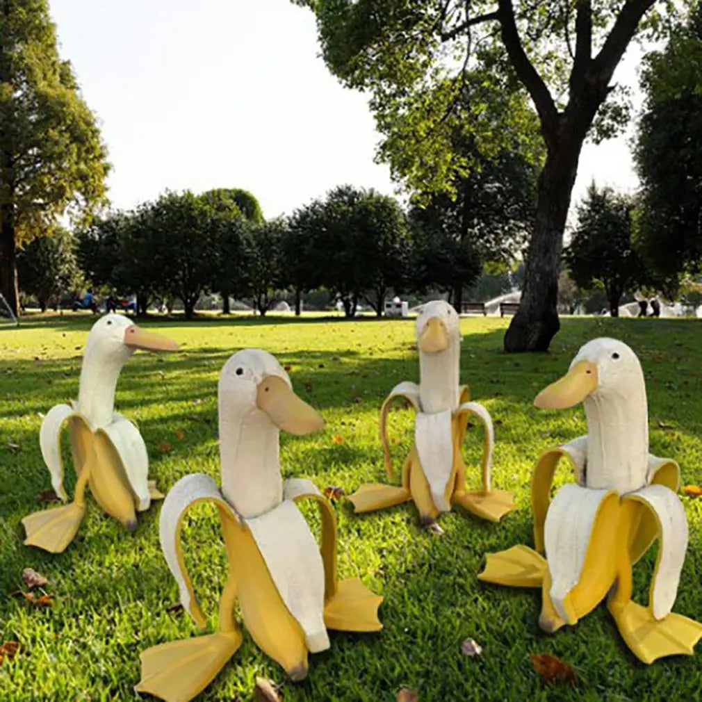 Geschälte Banane Ente Gesicht Gartendekor | Karnz