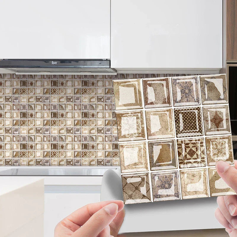 DecoMosaic 3D Mosaik Wandfliesen Aufkleber Karnz