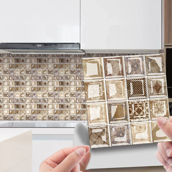DecoMosaic 3D Mosaik Wandfliesen Aufkleber Karnz