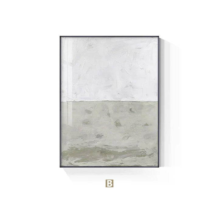 Minimalistische Beige-Grau-Farbblock abstrakte Wandkunst Fine Art Leinwanddrucke Bilder für moderne Wohnungen Wohnzimmer Schlafzimmer zeitgenössische Wohnkultur