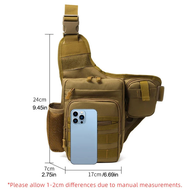 Multi-Taschen Crossbody Kompakt Wandern Brusttasche | Karnz