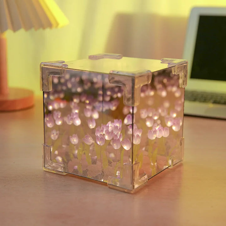 Diy Tulpenblumenmeerwürfelampe