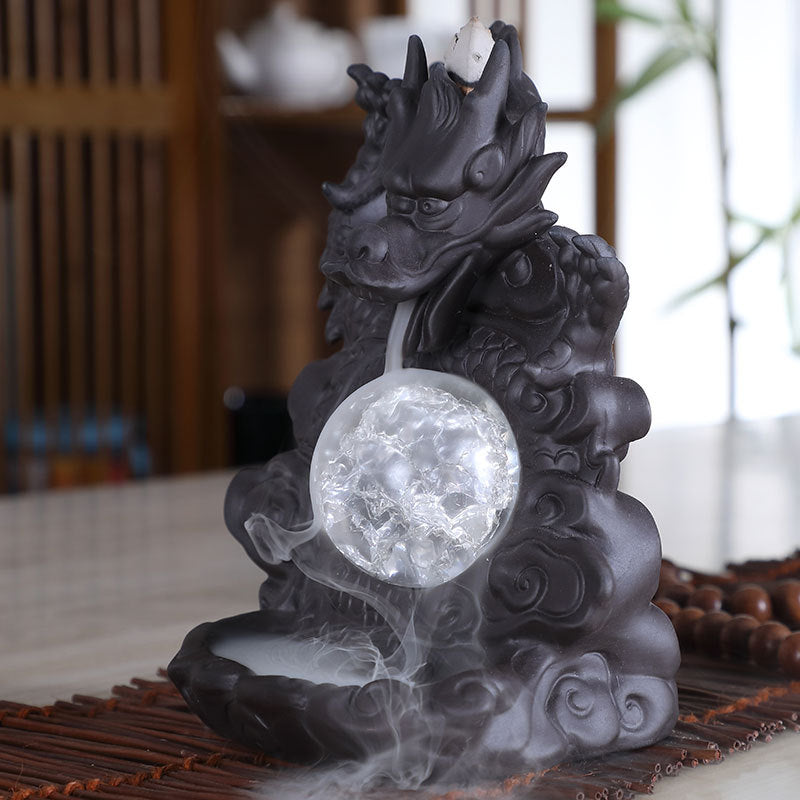 Mystic Dragon Glücks-Ton Wasserfall Brenner | Karnz