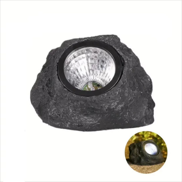 Solarbetriebener LED-Steinstrahler für die Gartengestaltung