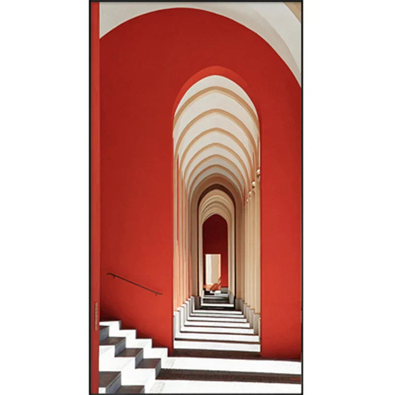 Moderne abstrakte minimalistische Bögen Architektur Wandkunst Fine Art Leinwanddrucke Bilder für Eingangsbereich Foyer Wohnzimmer Home Office Dekor | Karnz