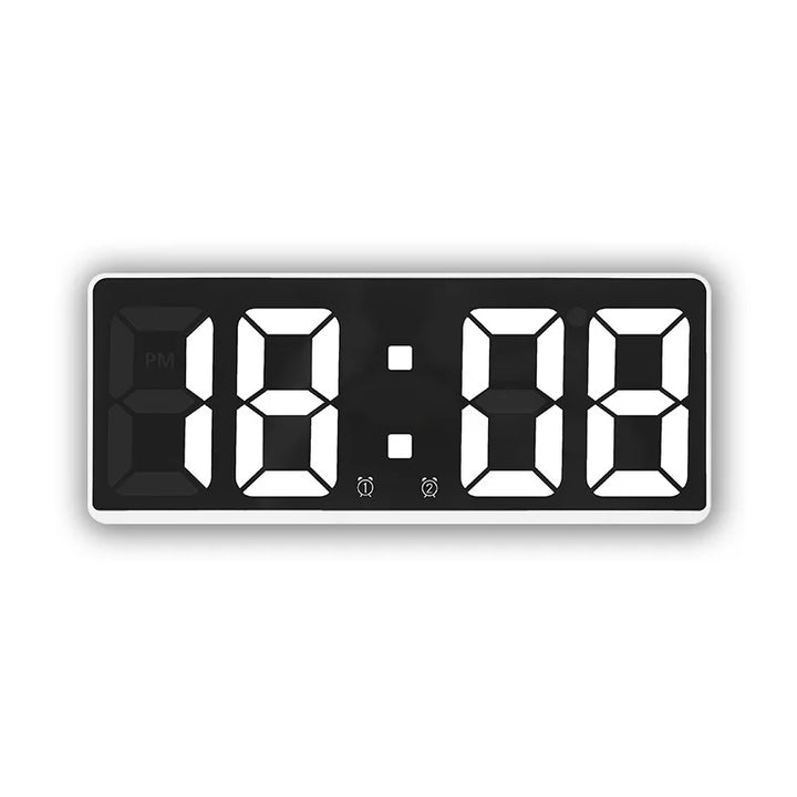 Moderner Elektronischer Spiegelwecker mit LED-Anzeige, Alarmfunktion und Temperaturanzeige – Stilvolle Digitaluhr für Schlafzimmer und Büro | Karnz