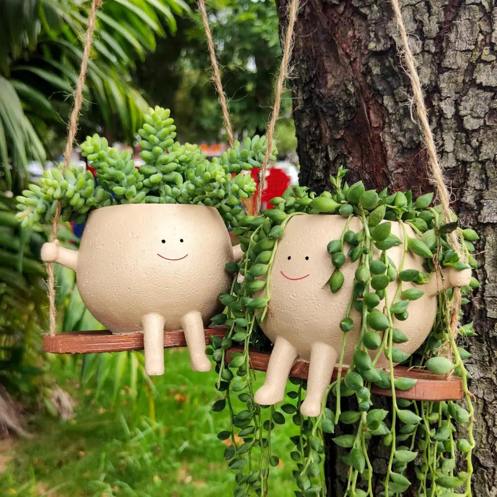 Swing Lächelndes Gesicht Blumentopf
