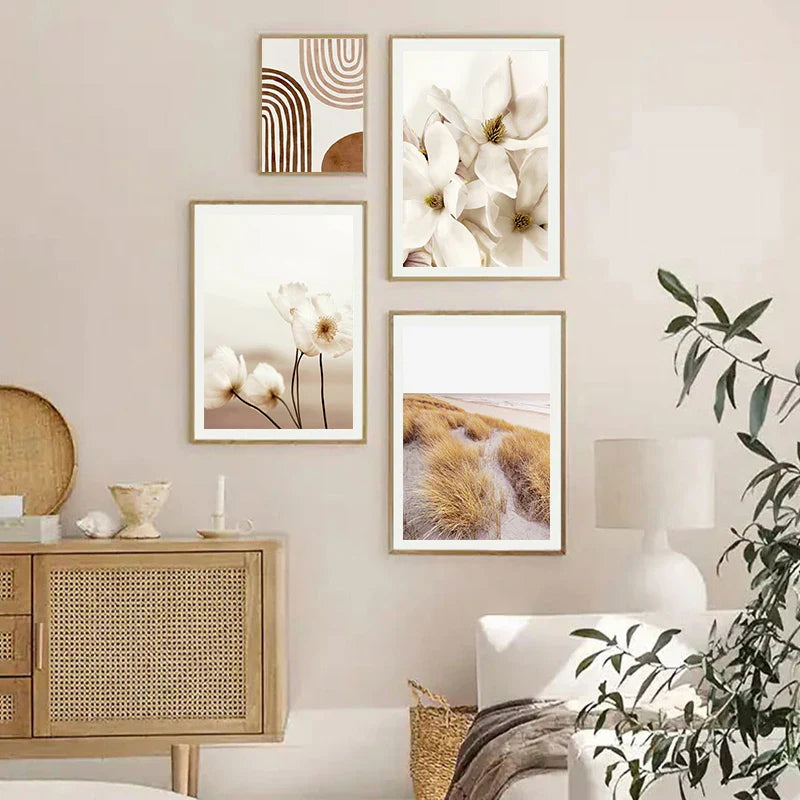 Einfache Natur Flora-Landschaft Galerie Wandkunst Fine Art Leinwanddrucke Minimalistische Nordic Bilder für das Wohnzimmer Skandinavische Wohnkultur | Karnz