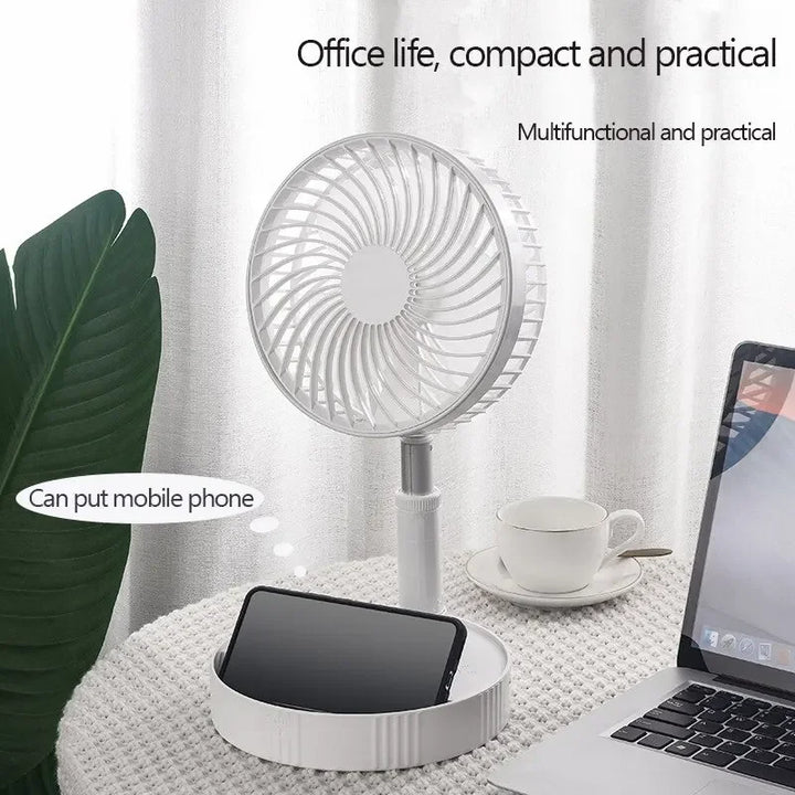 7200mAh USB wiederaufladbarer tragbarer faltbarer Ventilator Boden leiser Ventilator für Outdoor-Heim drahtloser Ventilator 4 Geschwindigkeiten Camping tragbarer Ventilator | Karnz