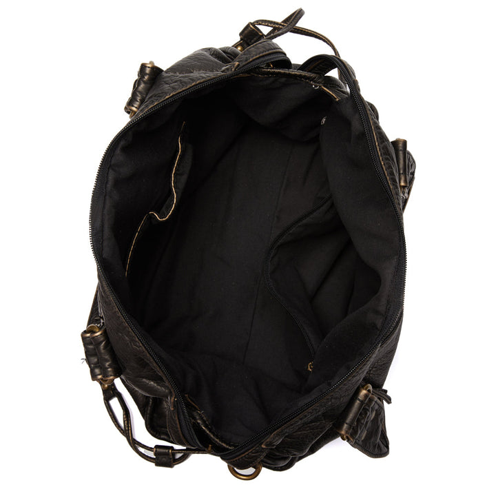 Luxus schwarze Lederhandtasche
