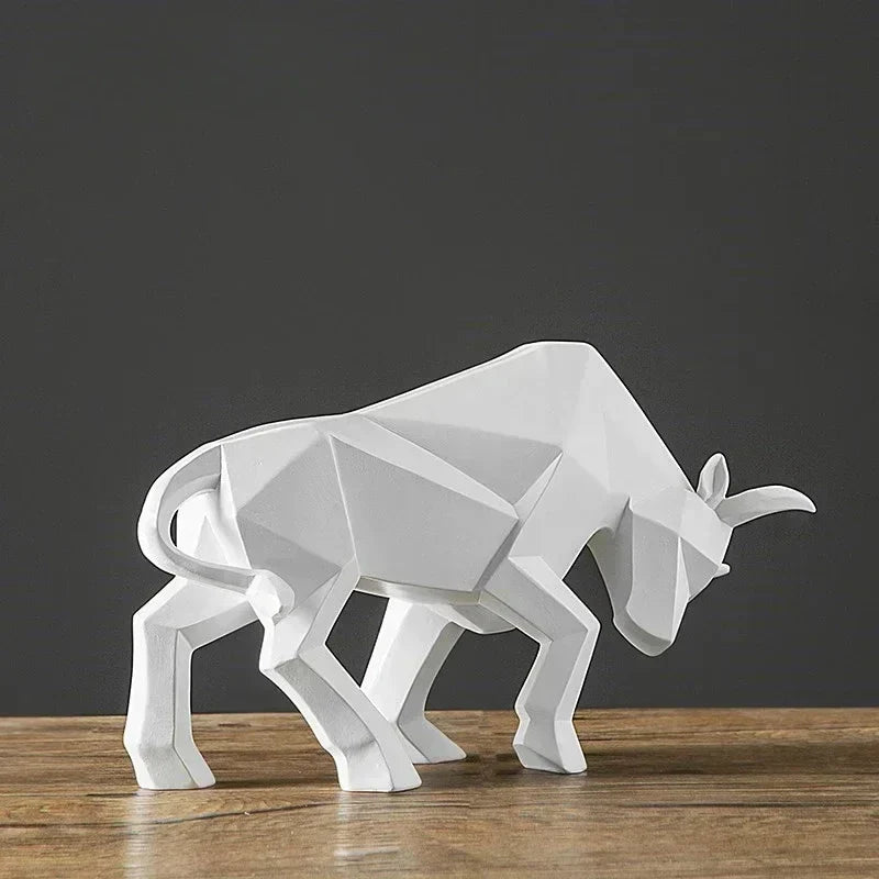 Karnz | ToroArte Stier Skulptur | Nordisches Design | Harzfigur Modern | 35 cm / 26 cm