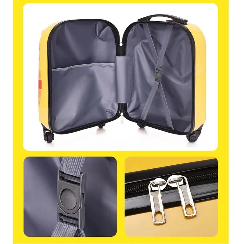 Sydney Kinderkoffer – 3D Tier Trolley mit 360° Rädern und verstellbarem Griff | Leicht und stoßsicher | Karnz