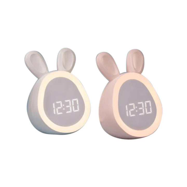 Hasenförmige Kinder-Wecker mit LED-Nachtlicht - BunniGlow | Karnz