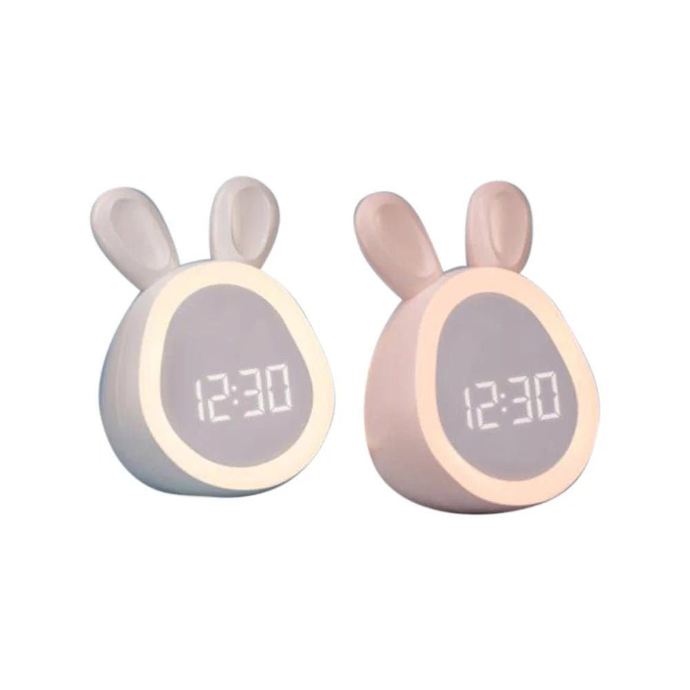 WakkerKonijn – Kinder-Wecker mit LED-Nachtlicht und verspieltem Hasen-Design | Karnz