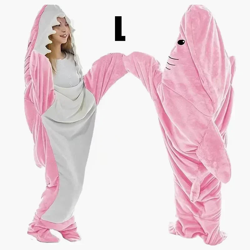 Snuggly Shark Gemütlicher Kapuzen-Einteiler Karnzanket