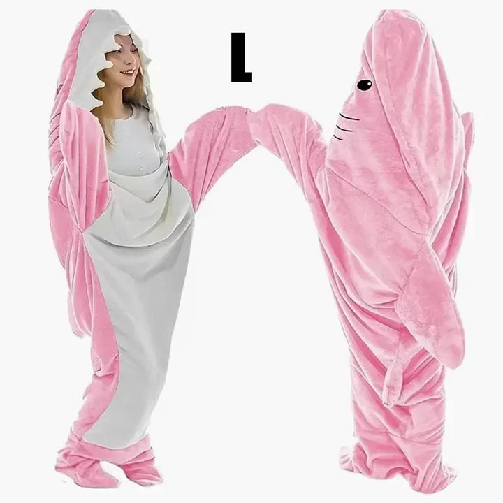 Snuggly Shark Gemütlicher Kapuzen-Einteiler Karnzanket