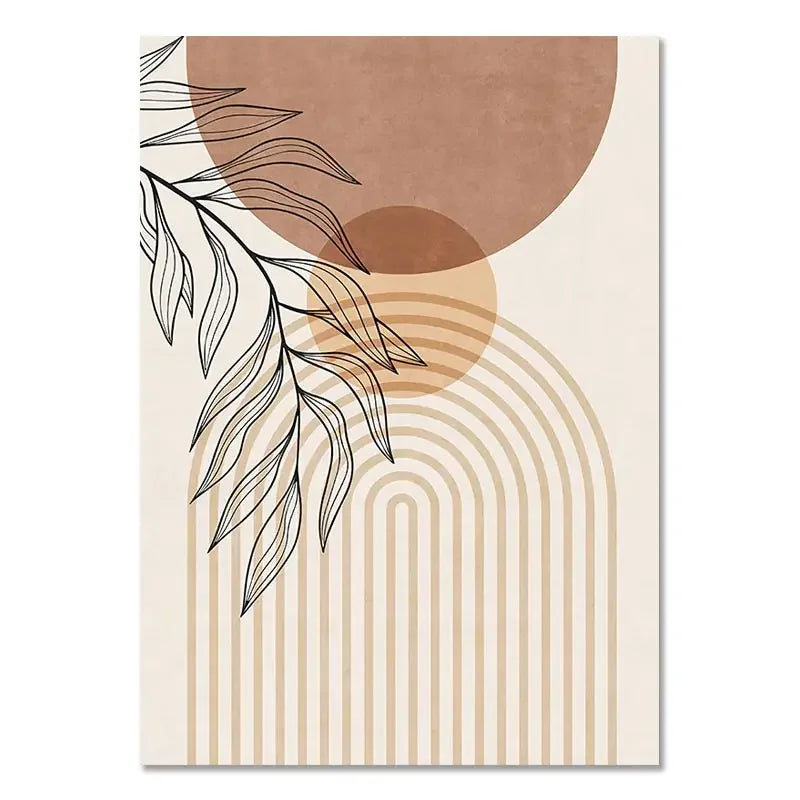 Minimalistische Terrakotta Sonnen abstrakte Wandkunst Fine Art Leinwanddrucke moderne Bilder für Wohnzimmer Schlafzimmer Galerie Wandkunst Dekor | Karnz