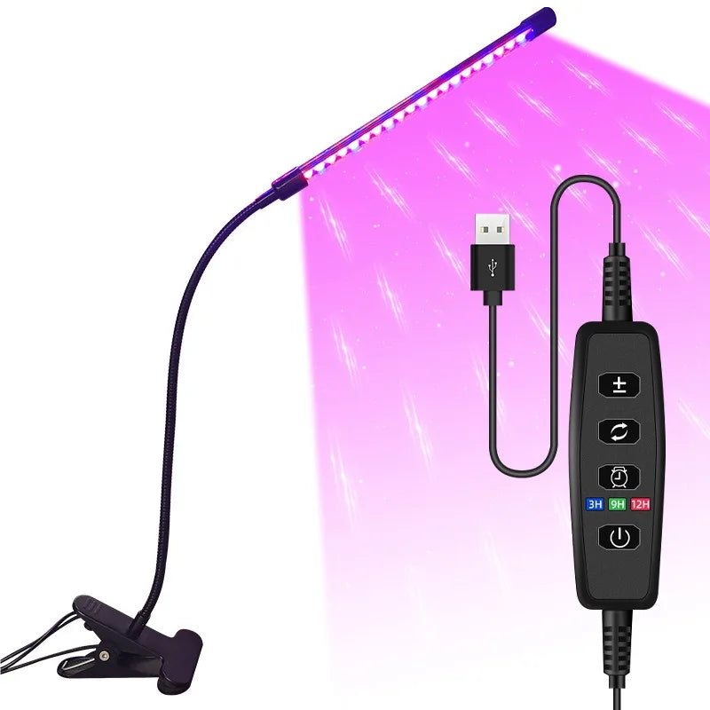 LumiPlant LED-Pflanzenlampe | USB-Pflanzenlampe | 1–4 Leuchtenköpfe | Dimmbar mit Timer