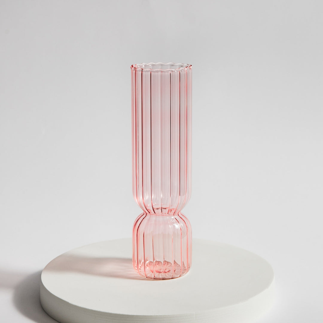 Scallop Zylinder Glas Vase | Karnz
