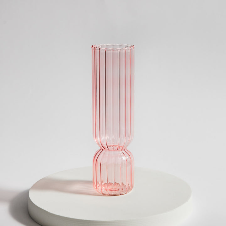 Scallop Zylinder Glas Vase | Karnz